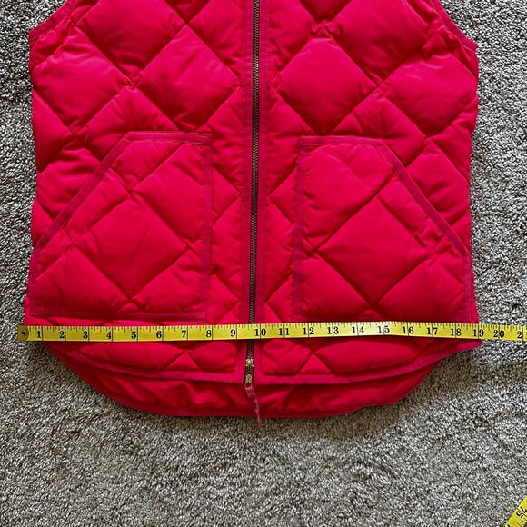 J. Crew Quilted Down Excursion Vest Puffer Lightweight Bohemian Red Women's XS - Picture 12 of 13